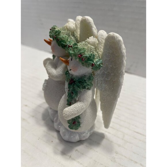 Trio of Snowmen Angel Figurine Table Mantel Decor by Gantz - Picture 5 of 10